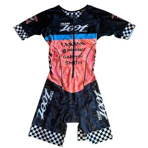 TEAM ZOOT WOMEN LTD TRIATHLON AERO FULL ZIP RACESUIT IRONMAN KIT MEDIUM LIKE NEW